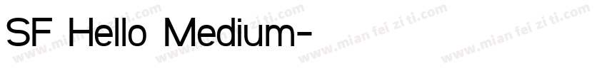 SF Hello Medium字体转换
